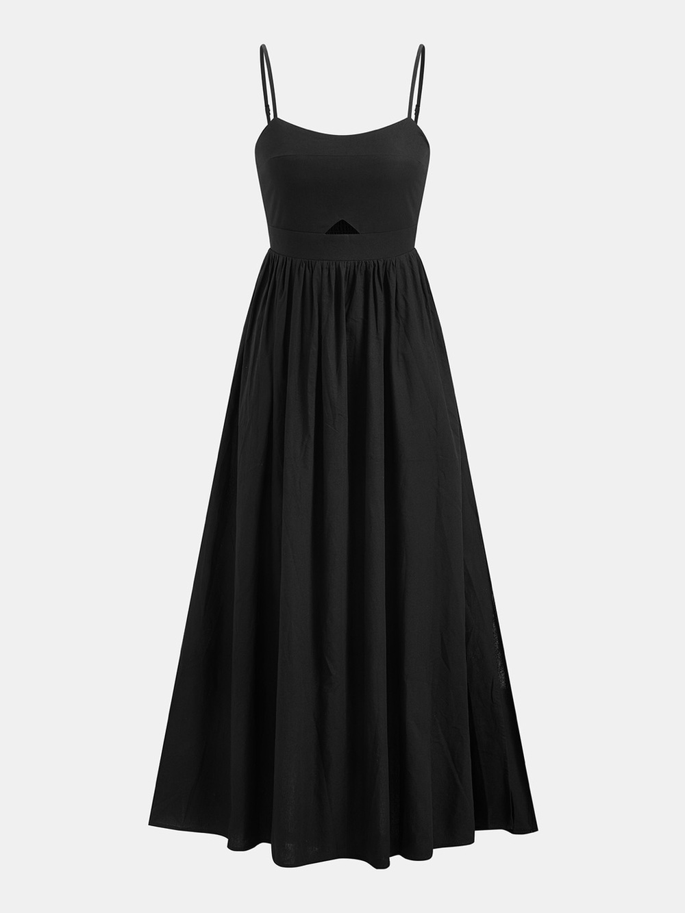 Commense Cotton Sleeveless Pockets Cutout Long Dress in Black size Small. NWT - Picture 4 of 7